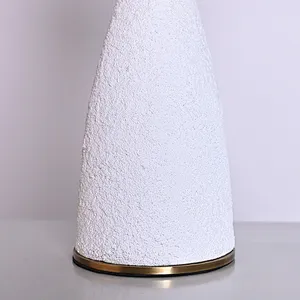 Elegant magical-drip dimmable white solid resin desk table lamp